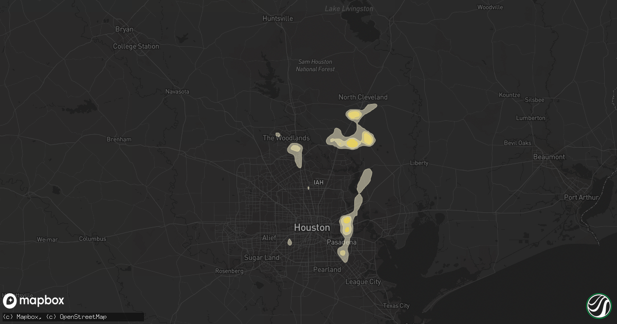 Hail map in Spring, TX on May 14, 2016