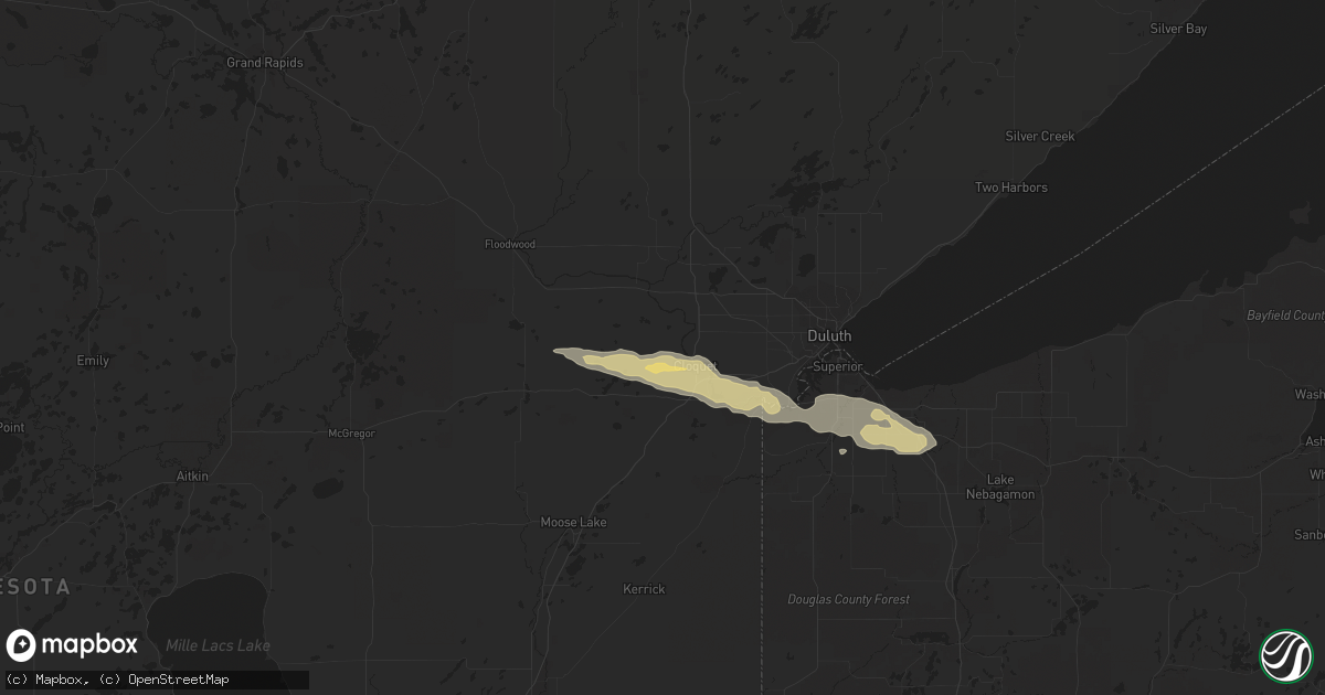 Hail map in Cloquet, MN on May 14, 2017