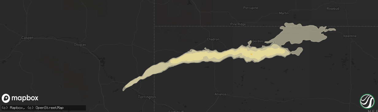 Hail map in Crawford, NE on May 14, 2017