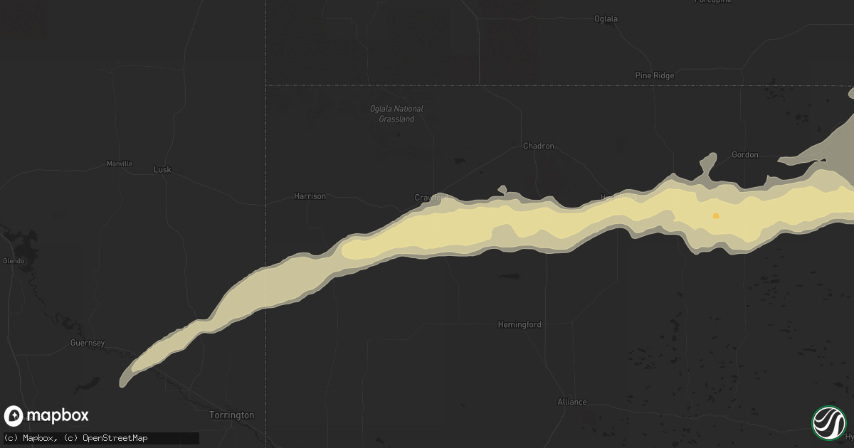 Hail map in Crawford, NE on May 14, 2017