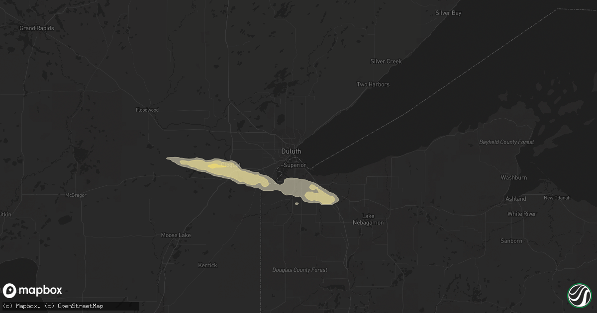 Hail map in Duluth, MN on May 14, 2017