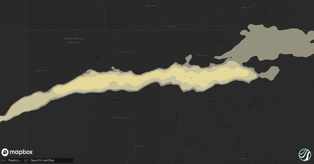 Hail map in Hay Springs, NE on May 14, 2017