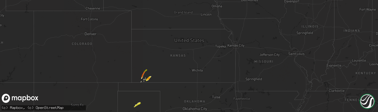 Hail map in Kansas on May 14, 2017