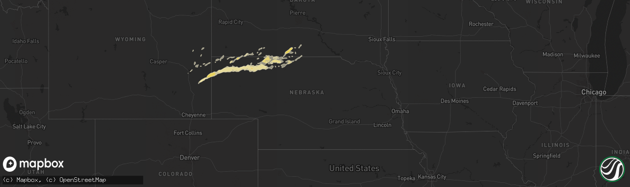 Hail map in Nebraska on May 14, 2017