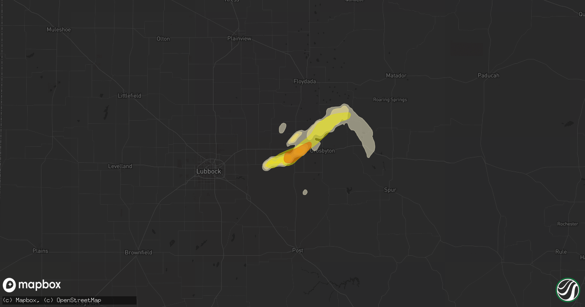 Hail map in Ralls, TX on May 14, 2017