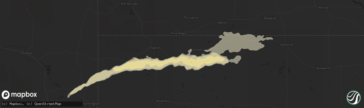 Hail map in Rushville, NE on May 14, 2017