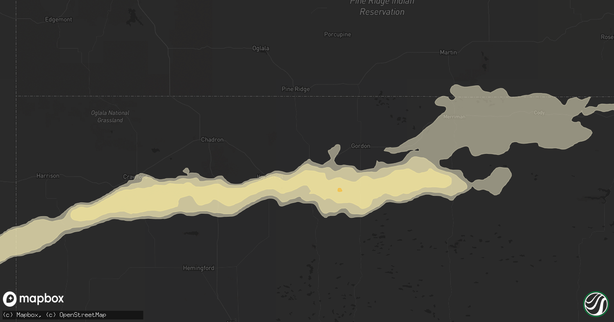 Hail map in Rushville, NE on May 14, 2017