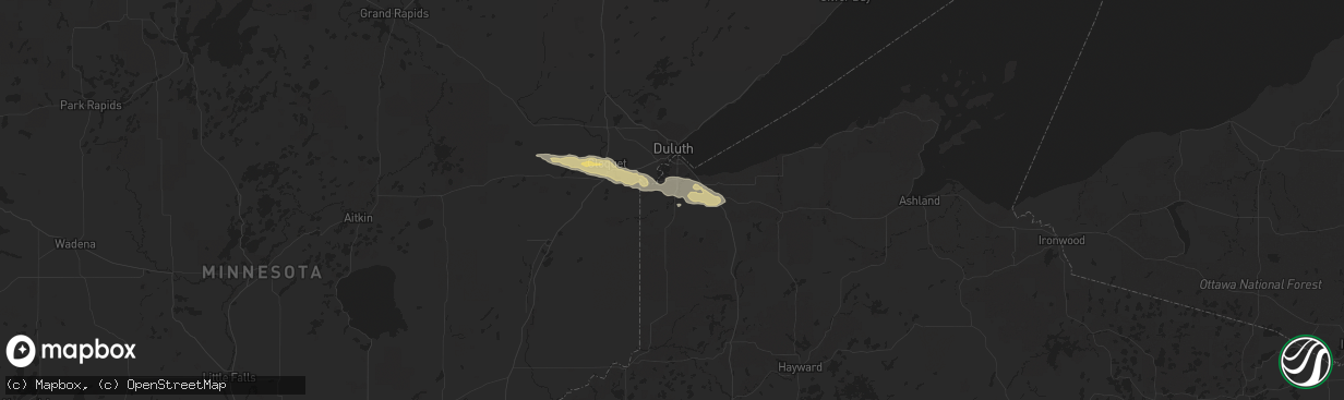 Hail map in Superior, WI on May 14, 2017