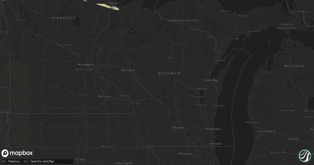 Hail map in Wisconsin on May 14, 2017