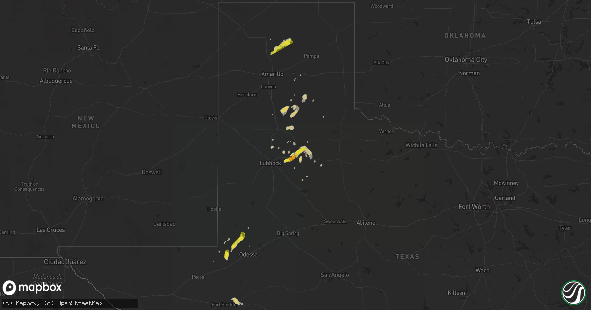 Hail map on May 14, 2017