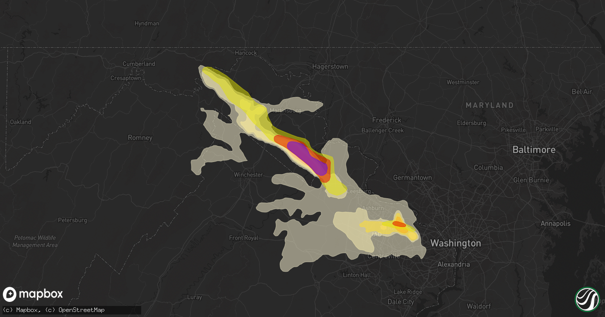 Hail map in Charles Town, WV on May 14, 2018