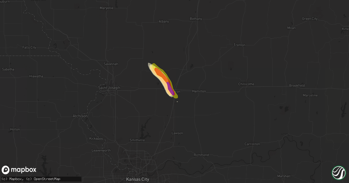 Hail map in Cameron, MO on May 14, 2019