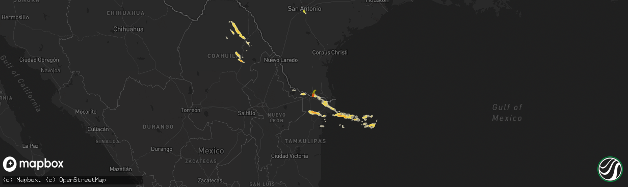 Hail map on May 14, 2019