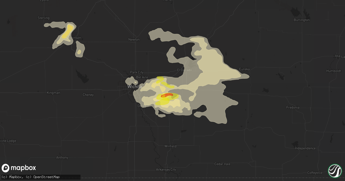 Hail map in Augusta, KS on May 14, 2020