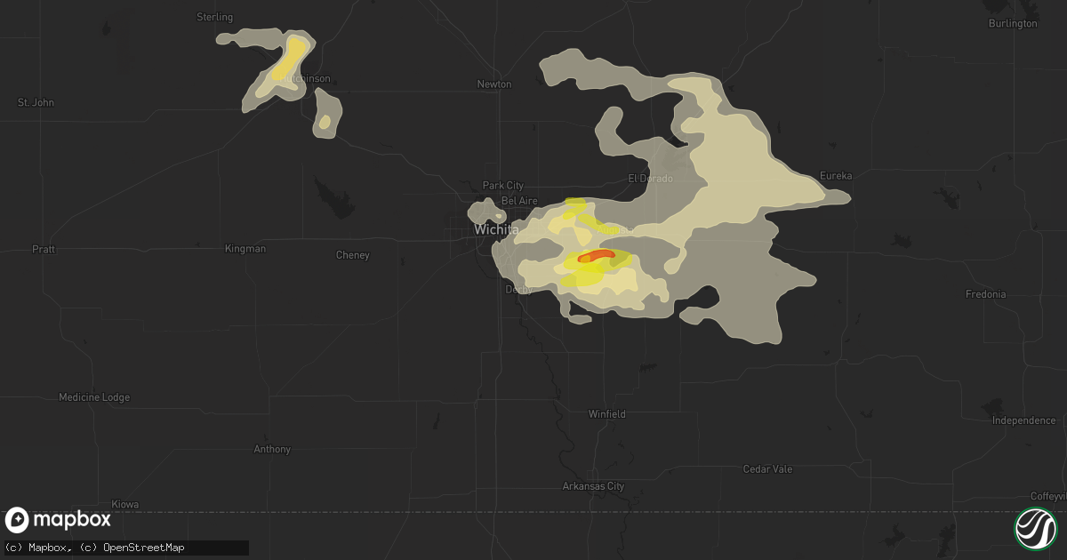 Hail map in Derby, KS on May 14, 2020