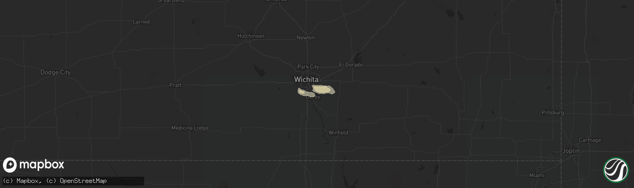 Hail map in Derby, KS on May 14, 2021