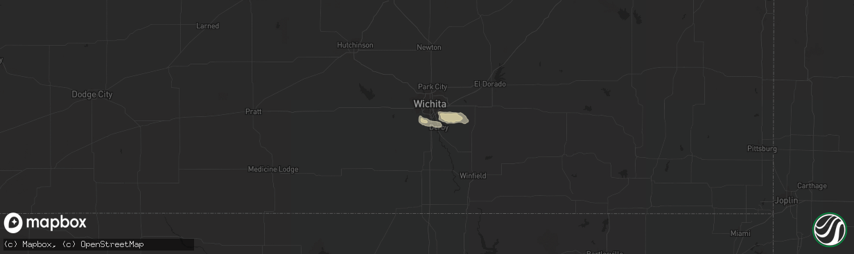 Hail map in Haysville, KS on May 14, 2021