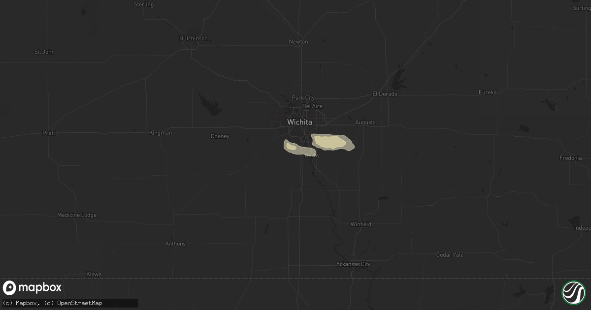 Hail map in Haysville, KS on May 14, 2021