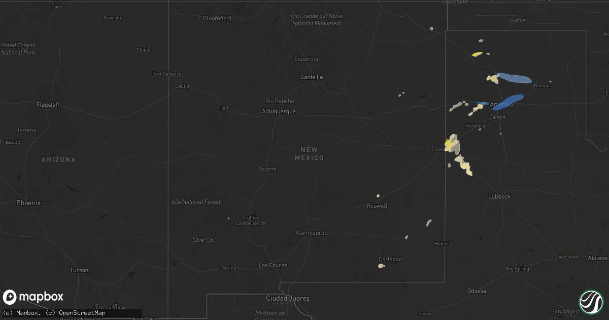 Hail map in New Mexico on May 14, 2021