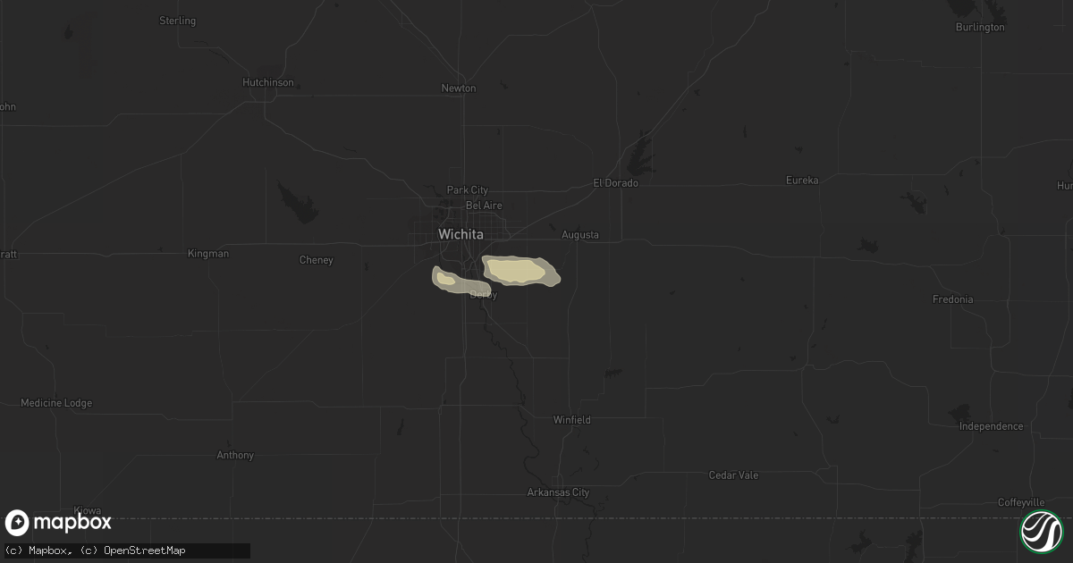 Hail map in Rose Hill, KS on May 14, 2021