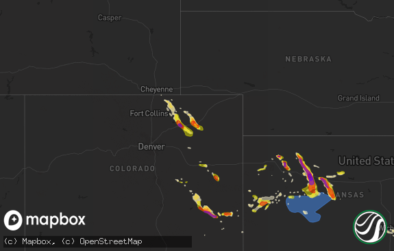 Hail map preview on 05-14-2021