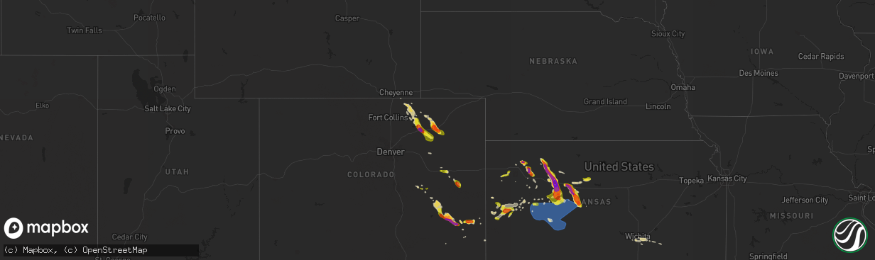 Hail map on May 14, 2021