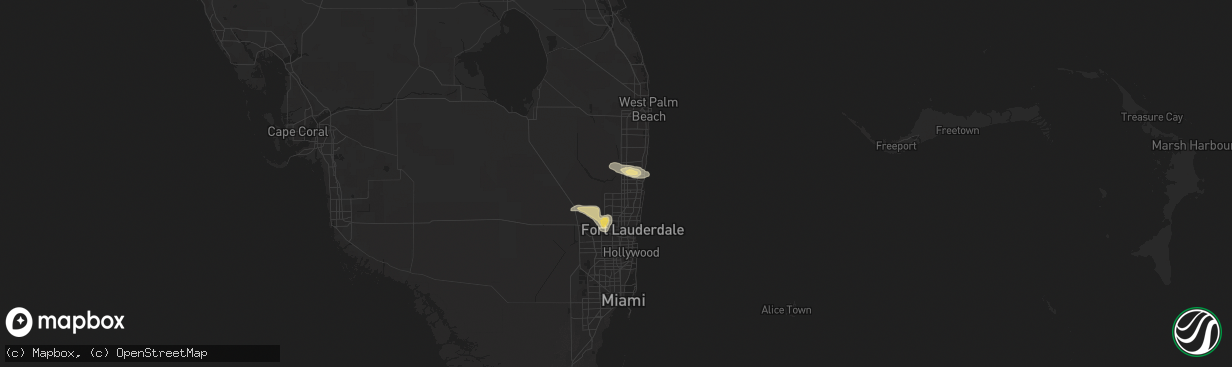 Hail map in Boca Raton, FL on May 14, 2022