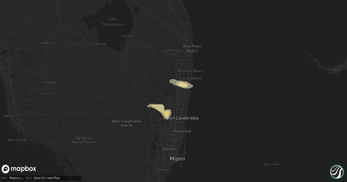 Hail map in Boca Raton, FL on May 14, 2022