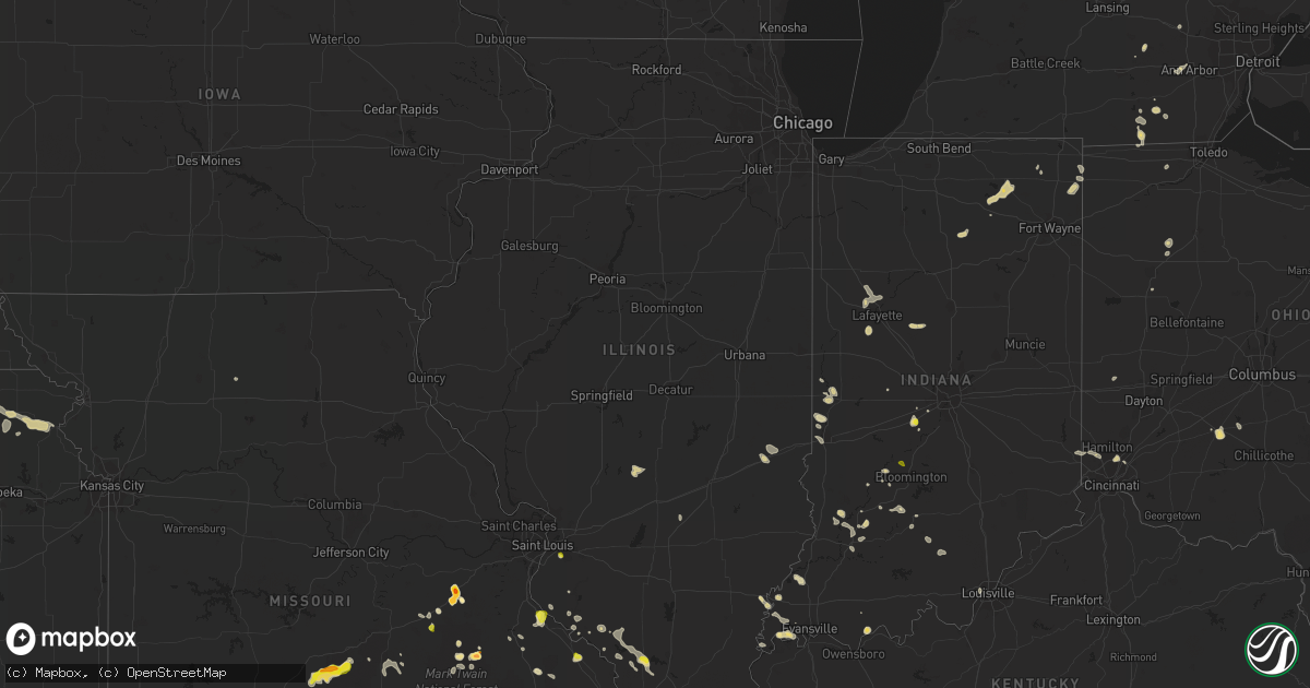 Hail map in Illinois on May 14, 2022