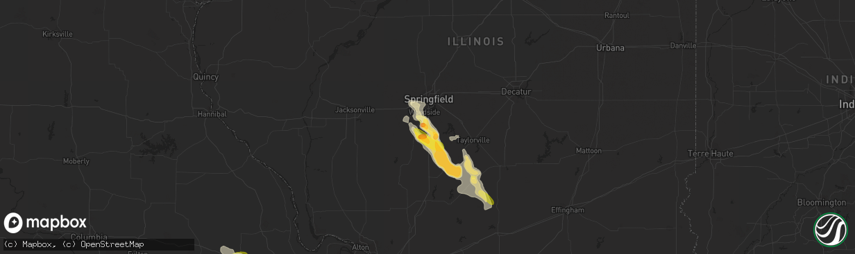 Hail map in Glenarm, IL on May 14, 2023