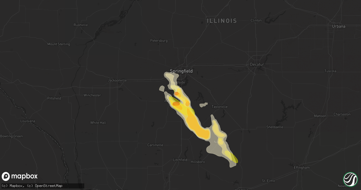 Hail map in Glenarm, IL on May 14, 2023