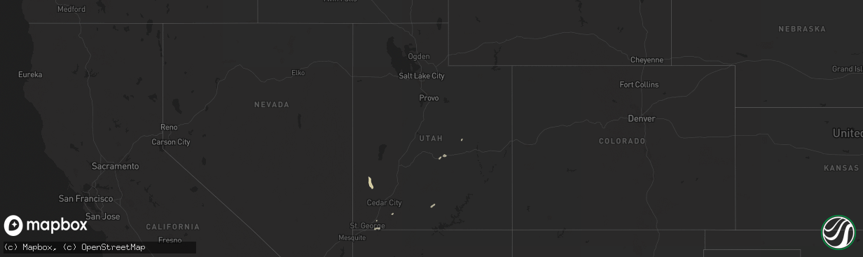 Hail map in Utah on May 14, 2023