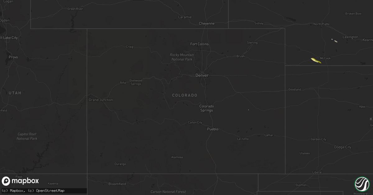 Hail map in Colorado on May 14, 2024