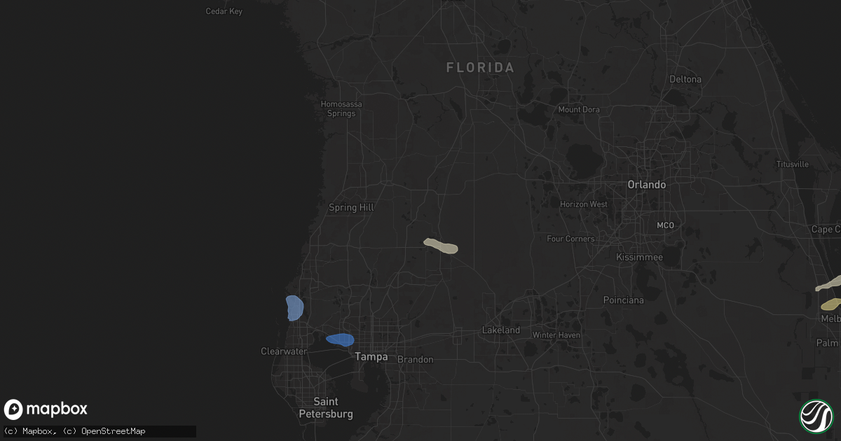Hail map in Dade City, FL on May 14, 2024