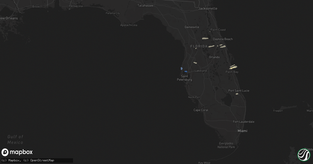 Hail map in Florida on May 14, 2024