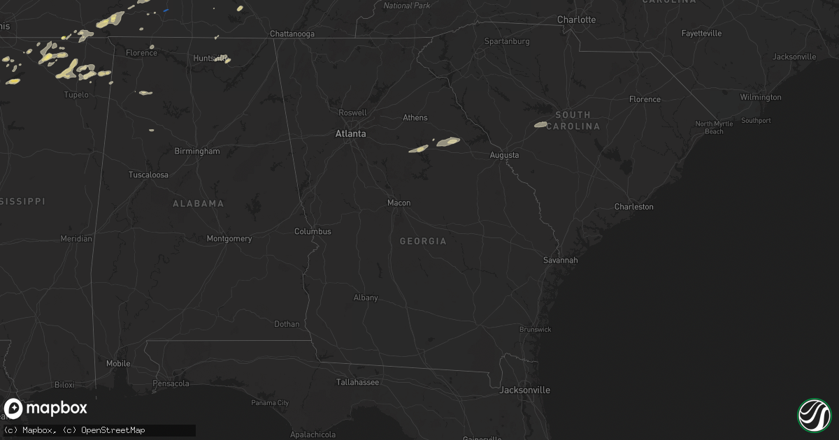 Hail map in Georgia on May 14, 2024