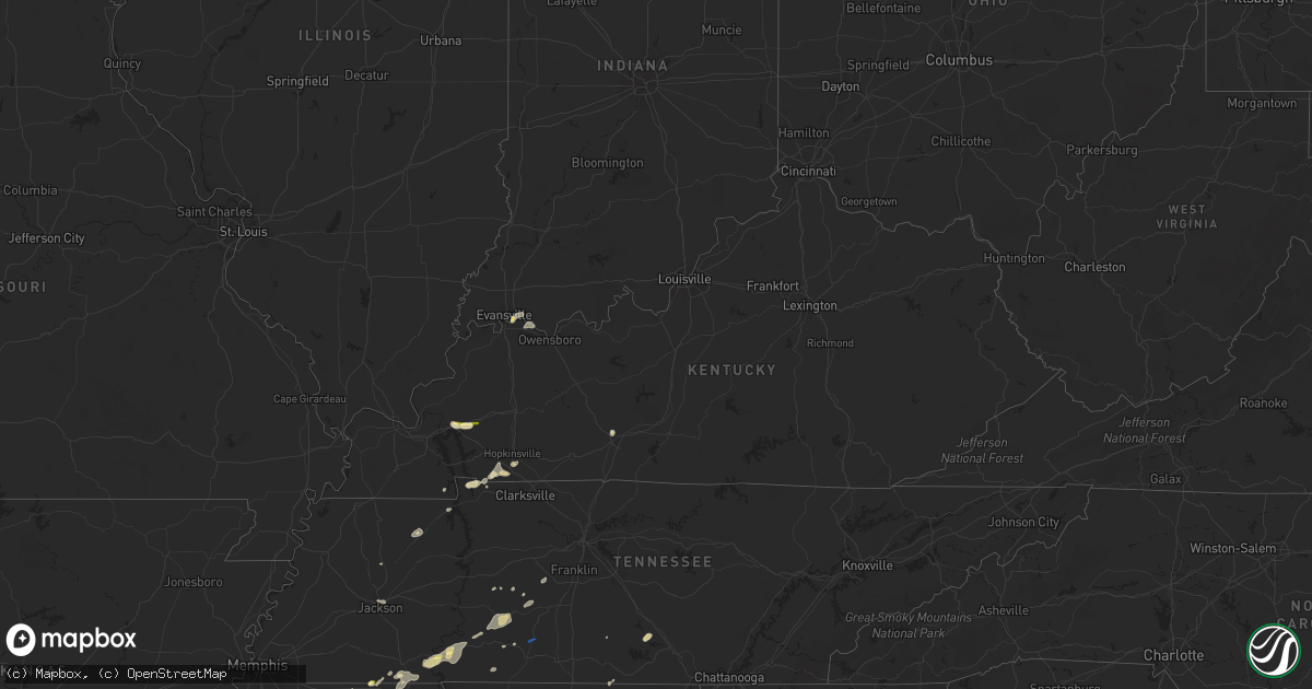 Hail map in Kentucky on May 14, 2024