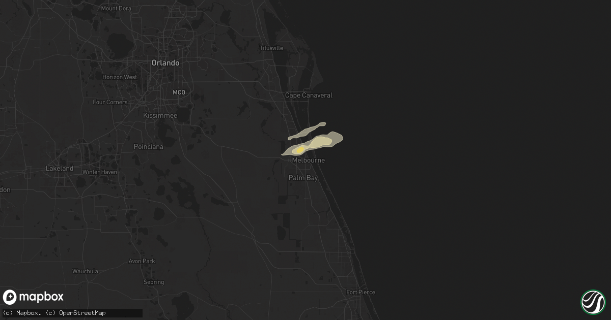 Hail map in Melbourne, FL on May 14, 2024