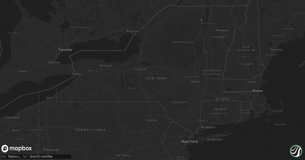 Hail map in New York on May 14, 2024