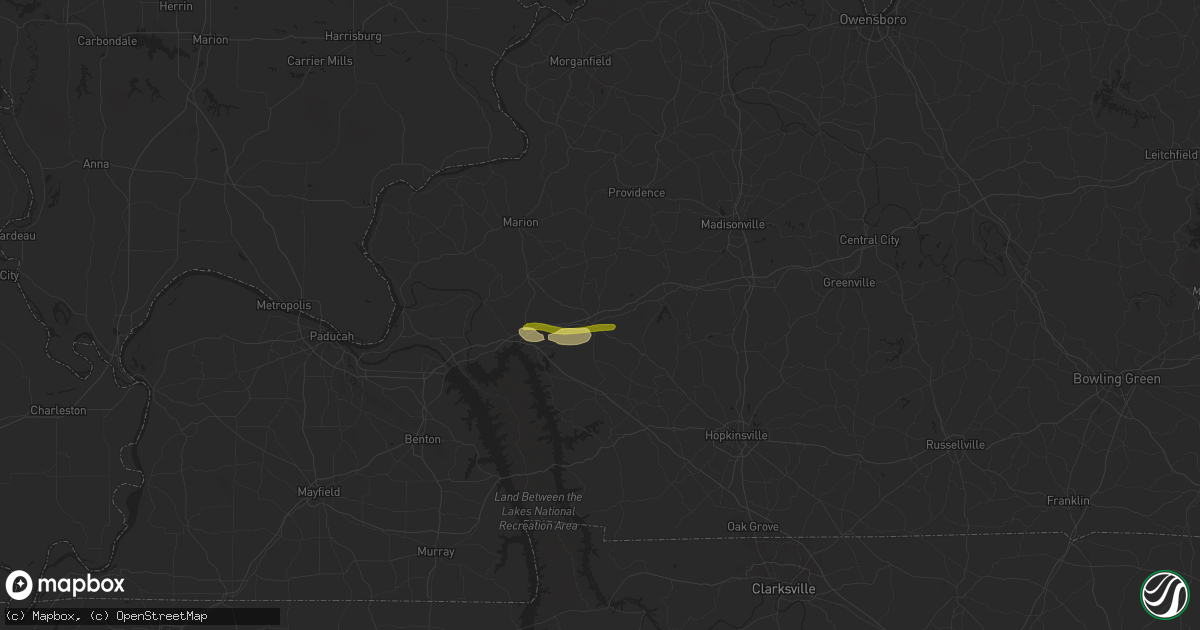 Hail map in Princeton, KY on May 14, 2024