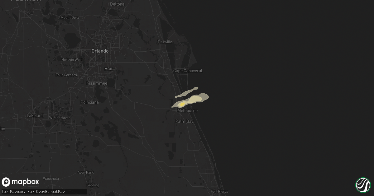 Hail map in Satellite Beach, FL on May 14, 2024