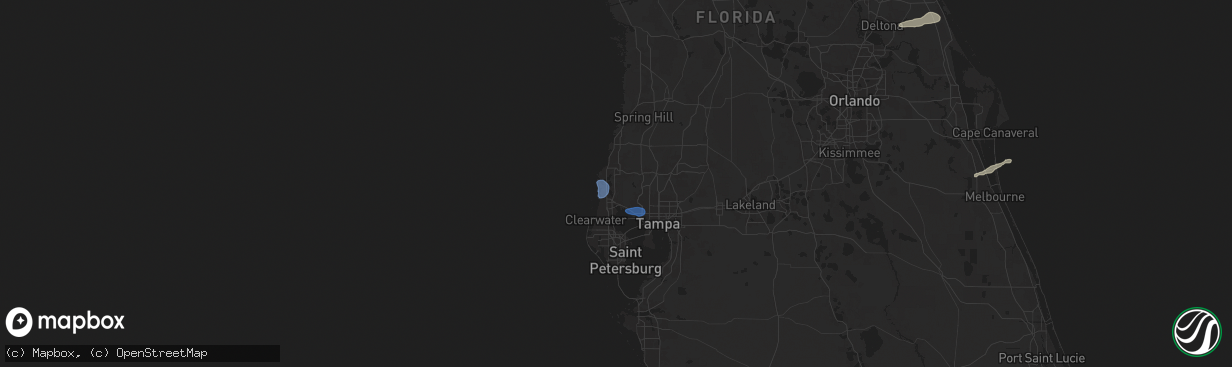 Hail map in Tarpon Springs, FL on May 14, 2024