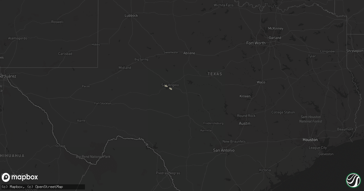 Hail map in Texas on May 14, 2024
