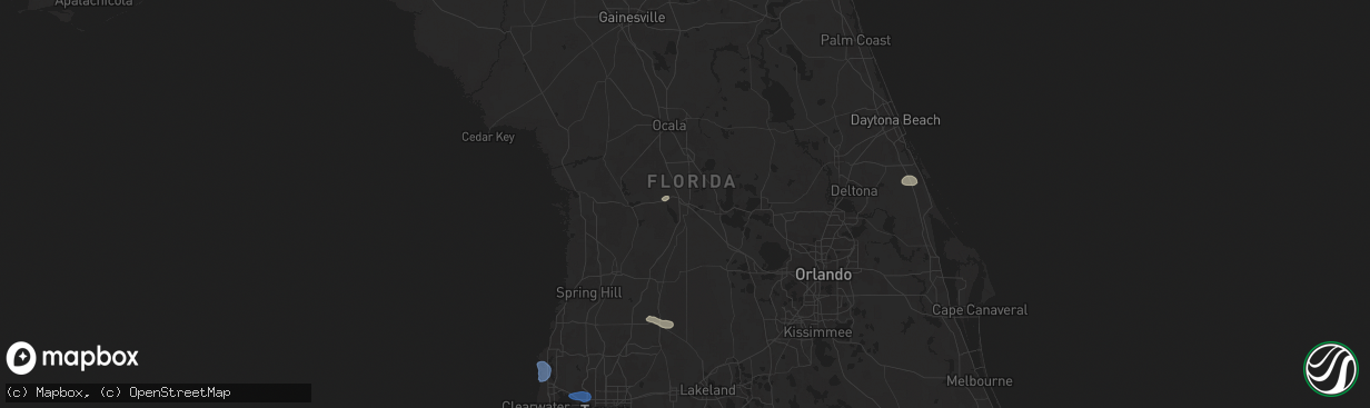 Hail map in Wildwood, FL on May 14, 2024