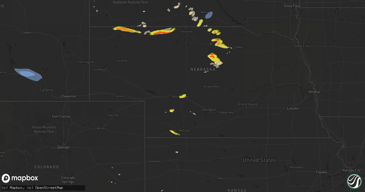 Hail map on May 14, 2024