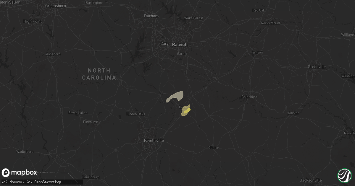 Hail map in Coats, NC on May 14, 2025