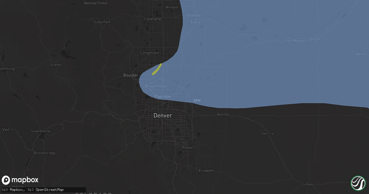 Hail map in Commerce City, CO on May 14, 2025