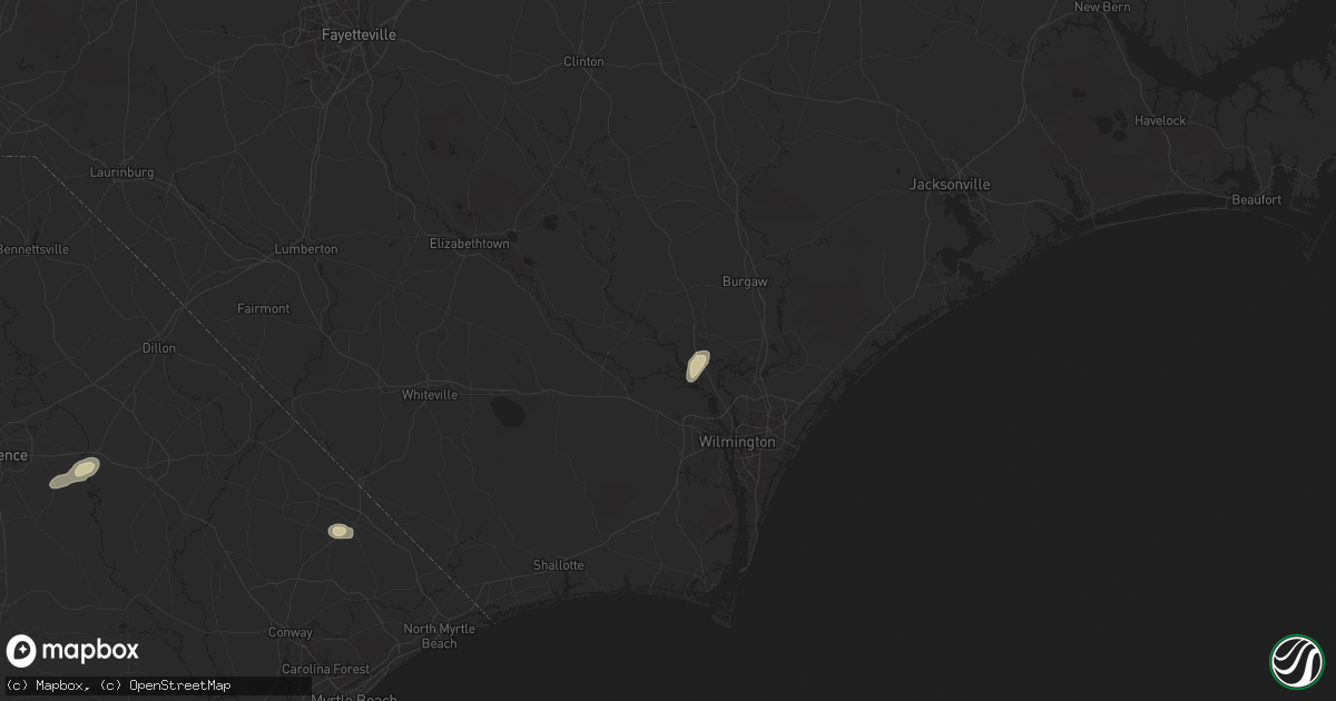 Hail map in Currie, NC on May 14, 2025