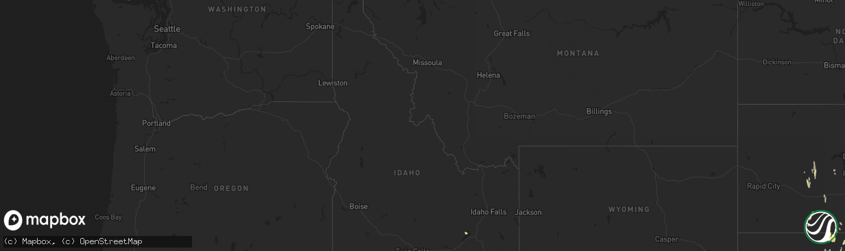 Hail map in Idaho on May 14, 2025