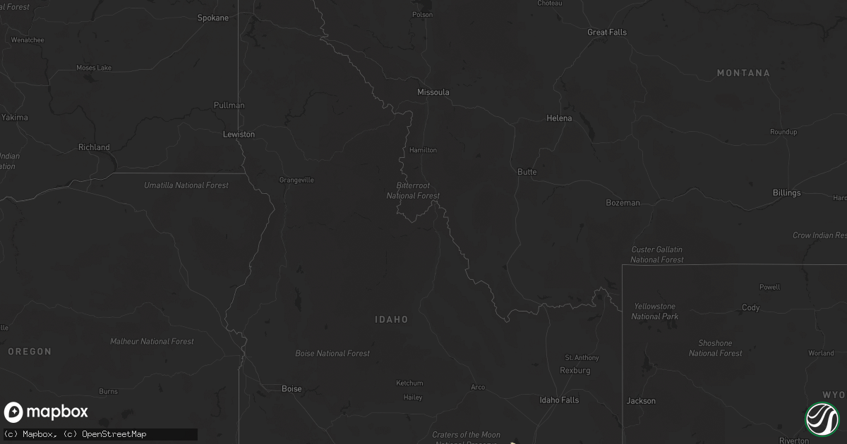 Hail map in Idaho on May 14, 2025